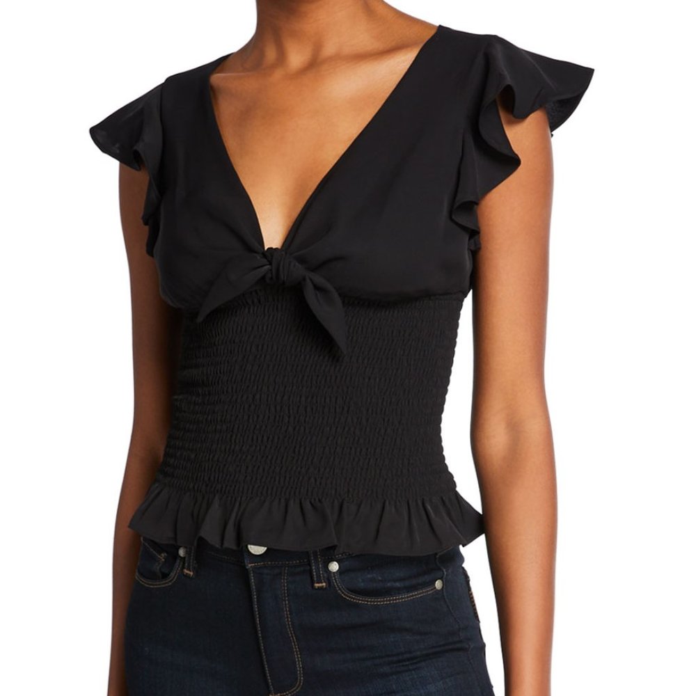 Amanda Uprichard Ember Smocked Top